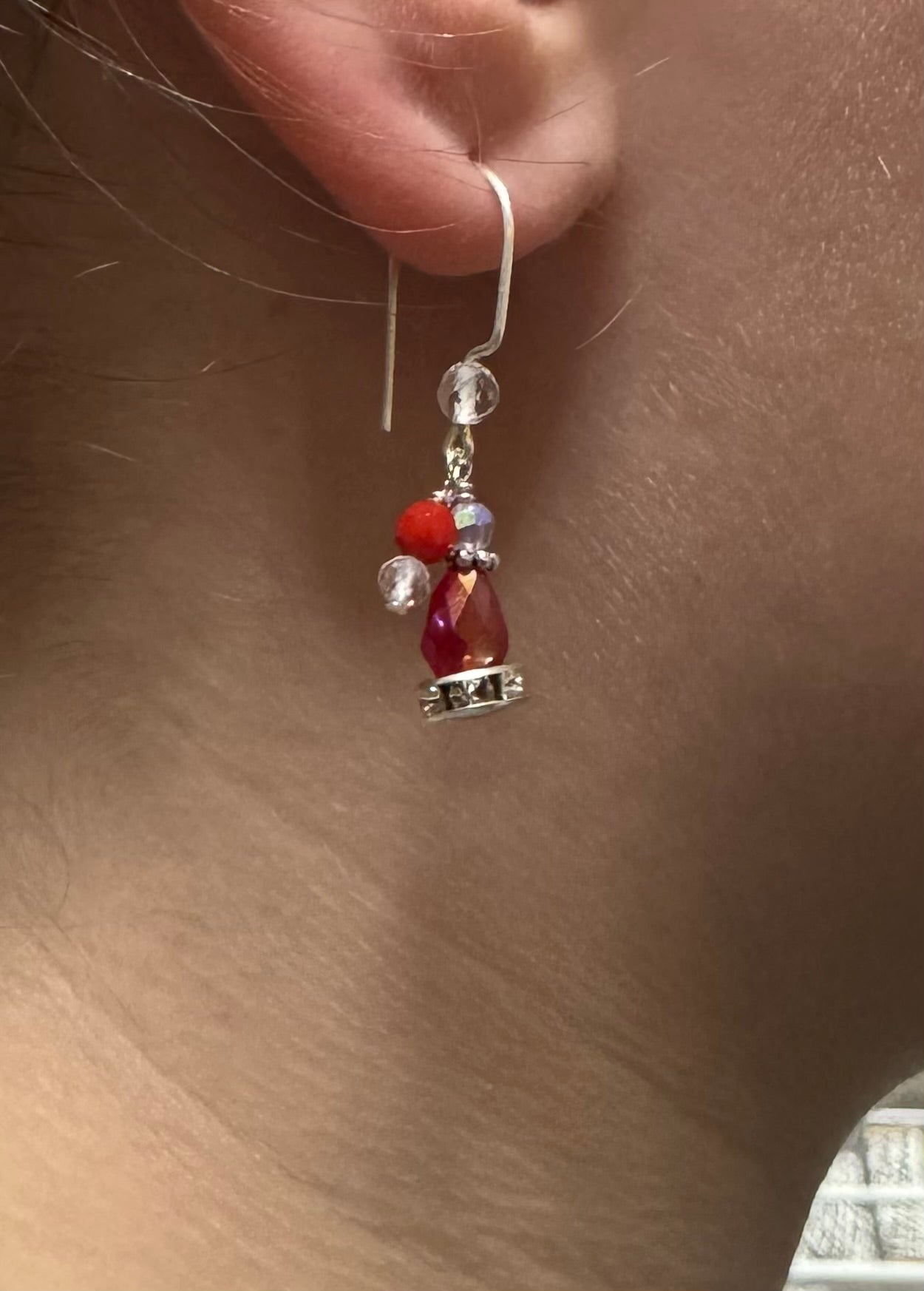 Noel's Crown Earrings - Crimson Majesty