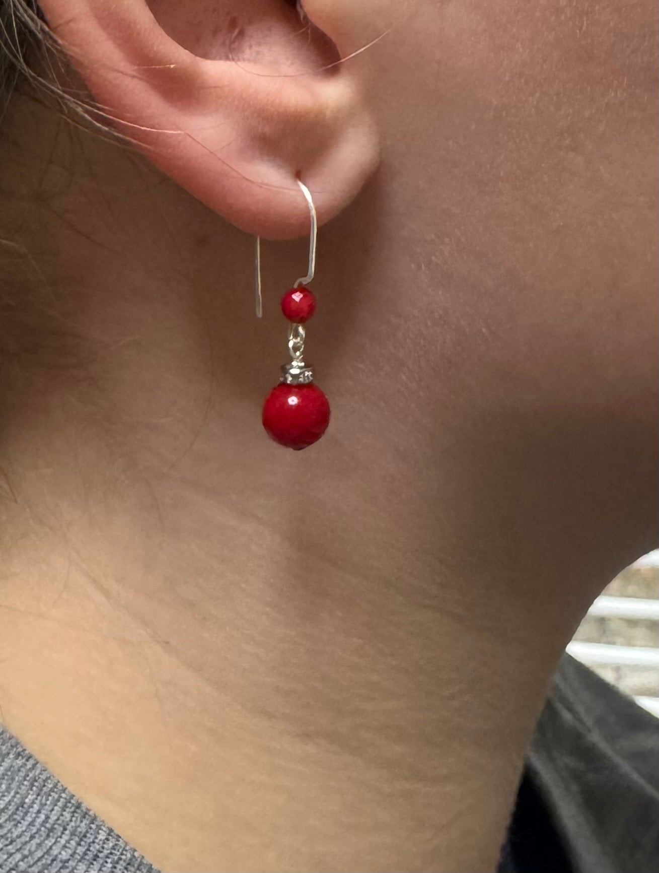 Solstice Drop Earrings - Crimson Light